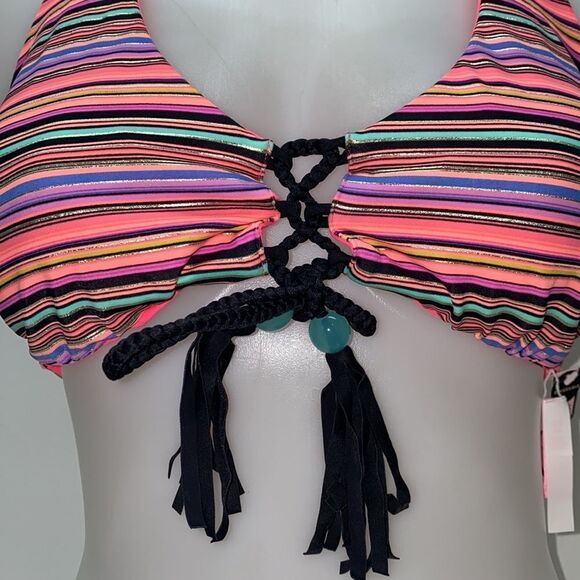 🔥VICTORIA SECRET SWIMSUIT 2pc large  push-up  //medium New #1 reversible - Picture 5 of 12